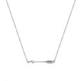 thumbnail image 3 of Silver Sideways Pendant Necklace Arrow Design Necklace For Women Men, 3 of 4