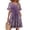 Light Purple, variant on V Neck Aline Dresses for Women Ruffle Short Sleeve Dress Summer Casual Flowy Floral Sundress
