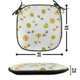 thumbnail image 4 of Floral Chair Seating Cushion Set of 6, Abstract Illustration of Flower Like Circular, Seat Pads for Office with Anti-slip Backing, 16"x16", Multicolor, by Ambesonne, 4 of 7