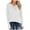White, variant on CHGBMOK Long Sleeve Shirts for Women V Neck Button T-Shirts Loose Fit Tunics Pullover