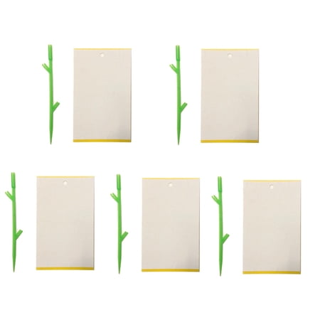 KEVCHE Sticky Houseplant Traps Gnat Yellow Insect Trap Indoor Outdoor Fruit Fly Stakes