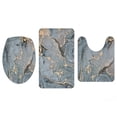 thumbnail image 2 of shyuyusa Marble Pattern Bathroom Rug Combo, Waterproof Non Slip Toilet Mat Set for Washroom Floor Anti Dirty Daily Sanitary Protection, 2 of 8