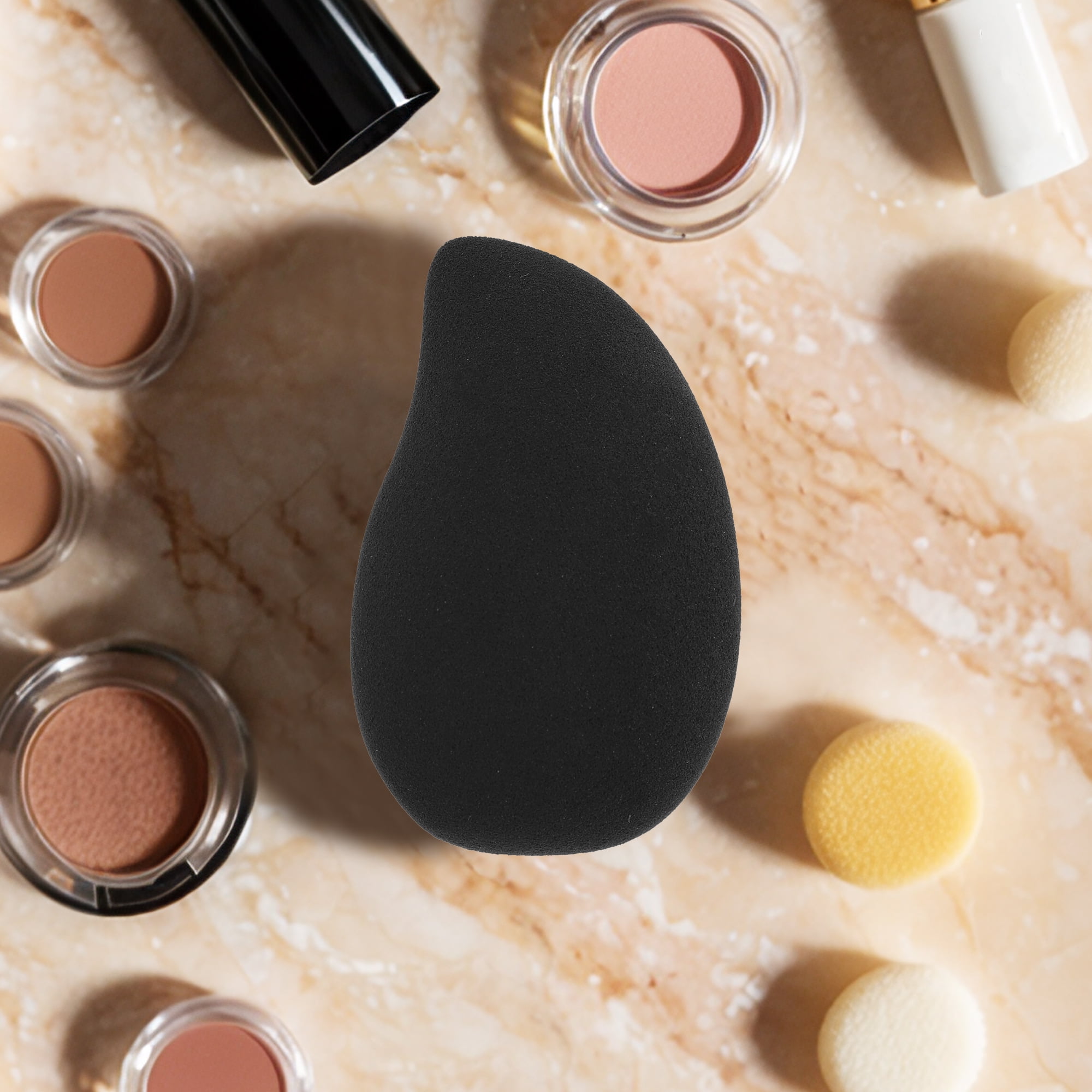 Unique Bargains 1 Pc Mango Face Makeup Sponge for Bedrooms Black