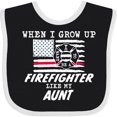 thumbnail image 3 of Inktastic When I Grow Up I Want to Be a Firefighter Like My Aunt Boys or Girls Baby Bib, 3 of 4