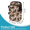 thumbnail image 7 of COEQINE Forearm Crutch Bag Walking Cane Accesories Cute Cowhide Cow Print Elbow Crutch Storage Organizer, 2 Zippered Pockets, Lightweight, Hands-Free, for Adults & Seniors, 7 of 7