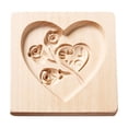 thumbnail image 2 of VMWMSSR Wooden Cookie Molds Biscuit Carved Wooden Mould Kitchen Diy Cookie Stamps Cookie Cutter Funny 3D Press Embossing Mold Flower Pattern Baking Tool For Valentine C-10cm x 10cm x 2cm, 2 of 5