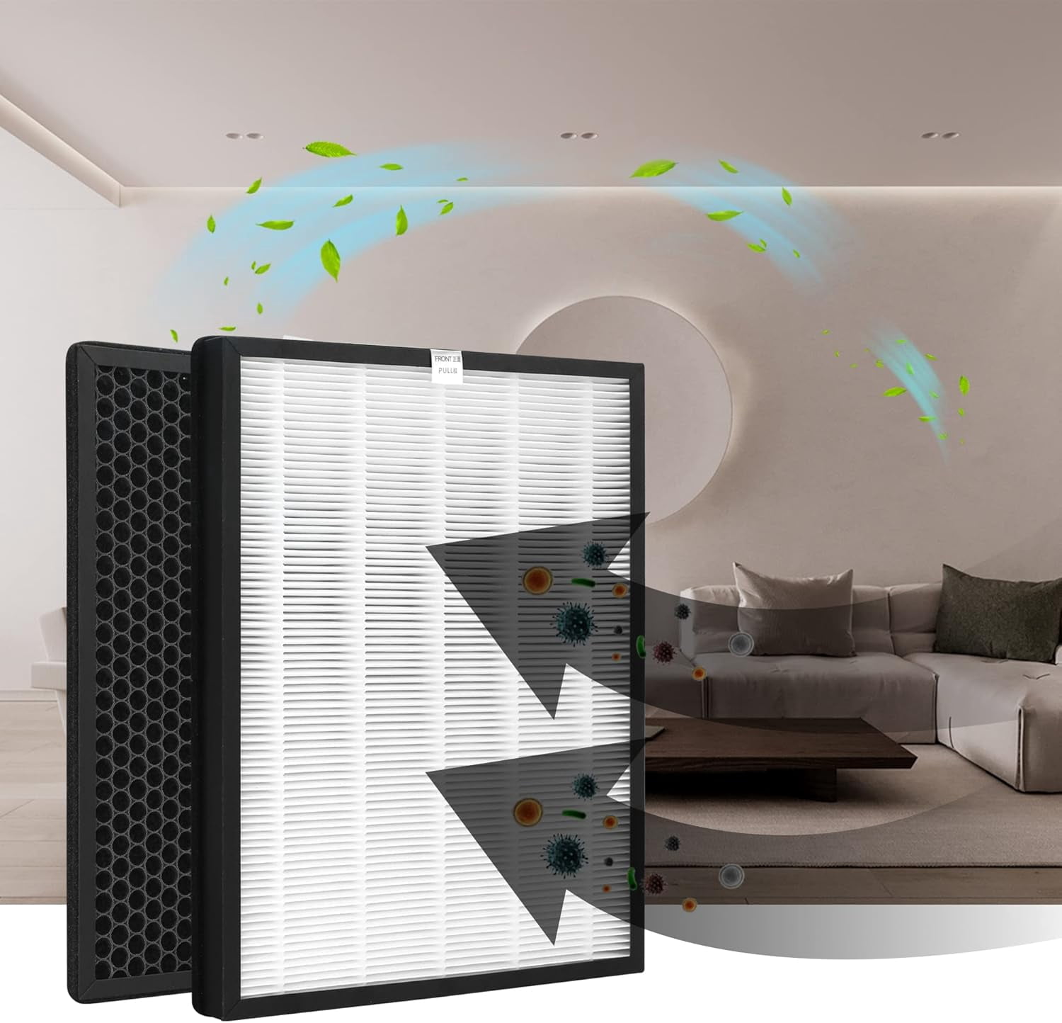 4 Sets True HEPA Filters for Alexapure Breeze -B102 and 3049 Cleaner Purifier