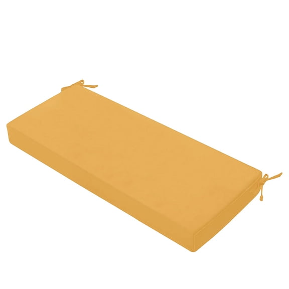 Outdoor Bench Cushion Waterproof Fade Resistant Patio Furniture Cushion, Non- Rectangle Bench Pad with Ties for Garden Swing Porch Sofa Settee, Colorfast Outdoor Seat