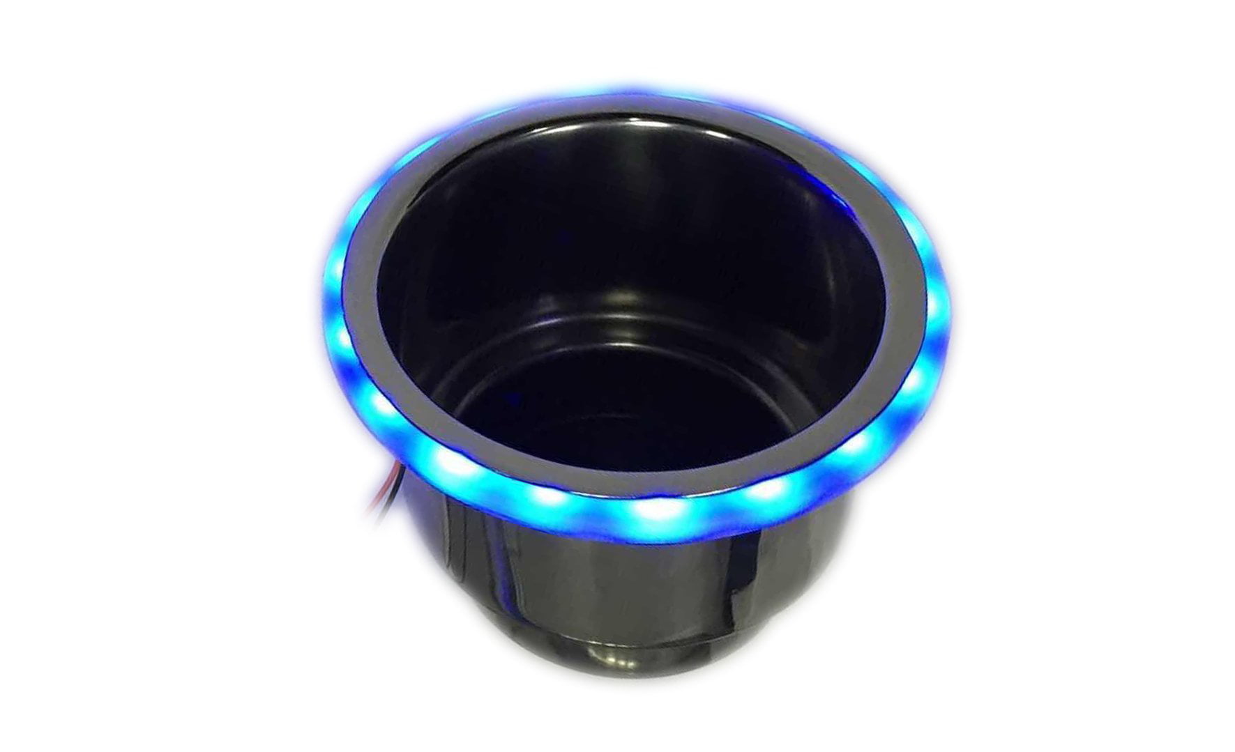 Marine City Great Marine Stainless-Steel Drink Cup Holder with Drain 8 Blue LED 