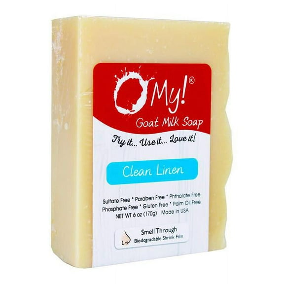 O My! Goat Milk Soap Bar 6oz | Made with Farm-Fresh Goat Milk | Free of Parabens  More | Handcrafted USA