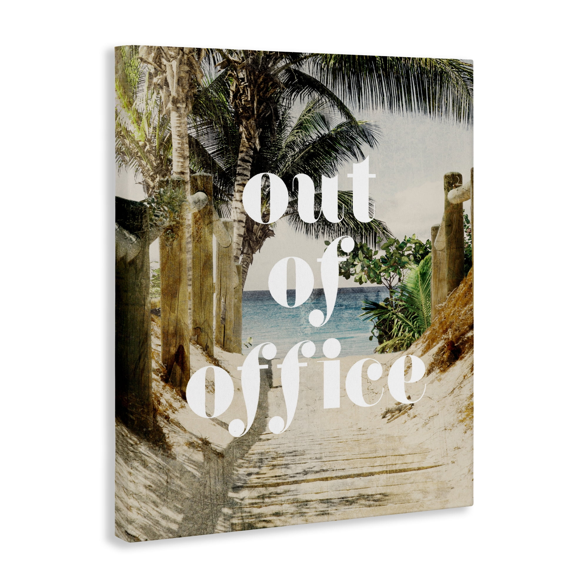 Out of Office Beach Path Canvas Wall Art, design by Lil' Rue