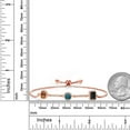 thumbnail image 3 of Gem Stone King 1.76 Ct Ecstasy Mystic Topaz London Blue Topaz 18K Rose Gold Plated Silver Bracelet for Women, 3 of 4