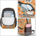 thumbnail image 4 of Basketball and Drink Orange Pattern 17" School Backpacks for Teens,Waterproof Oxford Fabric,S-Shape Padded Straps for School,Travel,Hiking,Camping, 4 of 6