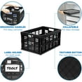 thumbnail image 4 of Mount-it! 12.94 Gallon Adjustable Collapsible Milk Plastic Storage Crates, Black, 4 of 10