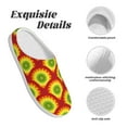 thumbnail image 5 of Lsque Music Colors Pattern Womens Comfort Cotton on Scuff With Memory Foam and Anti-skid Sole Slipper-39/40, 5 of 7