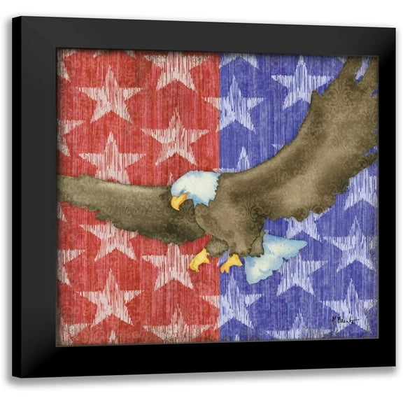 Brent, Paul 12x12 Black Modern Framed Museum Art Print Titled - Brave Eagle II