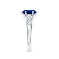 thumbnail image 3 of ANGARA Lab Grown 2.2 Ct Blue Sapphire Engagement Ring with Diamonds for Women in 925 Sterling Silver (Size-8mm) | Anniversary, Jewelry Gift for Women | Lab-Grown Blue Sapphire Ring, 3 of 7