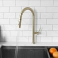 thumbnail image 4 of Stylish 17 ¼" Ht Single Handle Brushed Gold Pull Down Kitchen Faucet K-141G, 4 of 13
