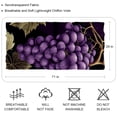thumbnail image 2 of Grape Translucent Chiffon Hair Scarf - Breathable Silk Wrap for Women - 180*73 Size - Lightweight Headband and Fashion Accessory, 2 of 6
