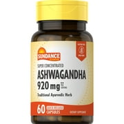 Sundance Vitamins Super Concentrated Ashwagandha 920 mg Quick Release Capsules - 60 ct