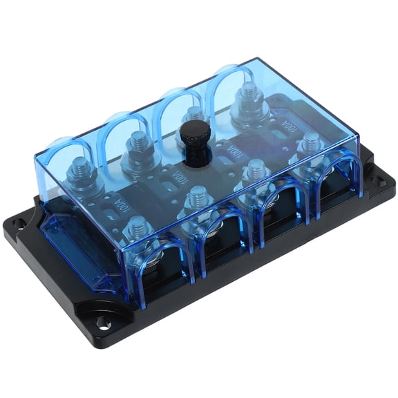 FOMIYES Black Plastic 4 Way Fuse Box for Car with Easy Installation and Multi-functional Design Fits