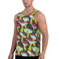 thumbnail image 2 of Lsque Green Mushroom Pattern Mens Tank Tops Muscle Athletic Quick Dry Sleeveless Workout Fitness T Shirts Beach Tank Top, Loose-fit Sleeveless Shirt for Men-XX-Large, 2 of 7