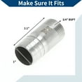thumbnail image 4 of Unique Bargains Hose Barb Fittings 3/4" Male BSPT Tubing Connector for Air Water Oil Gas Fuel 316 Stainless Steel 2 Pcs Silver Tone, 4 of 6