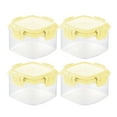 thumbnail image 1 of S SERENABLE 4Pcs Small Bottles Portable Food Storage Container Seasoning Bottles Square Yellow, 1 of 9
