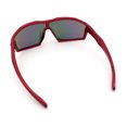 thumbnail image 4 of Boys Child Size Wrap Shield Aerodynamic Sport Plastic Sunglasses Red - Rainbow Mirror, 4 of 6