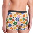 thumbnail image 4 of Kdxio Men's Boxer Briefs with Groovy Daisy Flowers Print - Comfortable and Breathable Underwear for Everyday Wear, 4 of 7