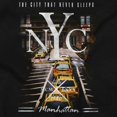 thumbnail image 2 of NYC The City That Never Sleeps Womens Slim Fit Graphic Tee Brisco Brands S, 2 of 5
