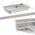 thumbnail image 3 of Acekid Set of 6 Hotel Pan Steam Table Pan, 21 x 13 Inch, Anti Jam Stainless Steel, Commercial Steamer Pan, Food Catering Tray with Cover, 2.5" Deep, 3 of 7