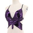 thumbnail image 3 of New Women Solid Slim Vest Top Tank Bandage Top Sparkly Crop Dance Vest Bra Belly Outfits Sequin Women, 3 of 6