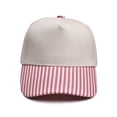 thumbnail image 2 of LIZENG Beige Top Striped Brim Baseball Cap for Women Men Two Tone Trucker Hat Lightweight Soft Cotton Adjustable Curved Bill Dad Hat Casual Outdoor Sun Hat, 2 of 4