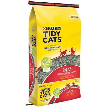 Purina Tidy Cats 24/7 Performance Multi-Cat Non-Clumping Cat Litter, 30 Lb.