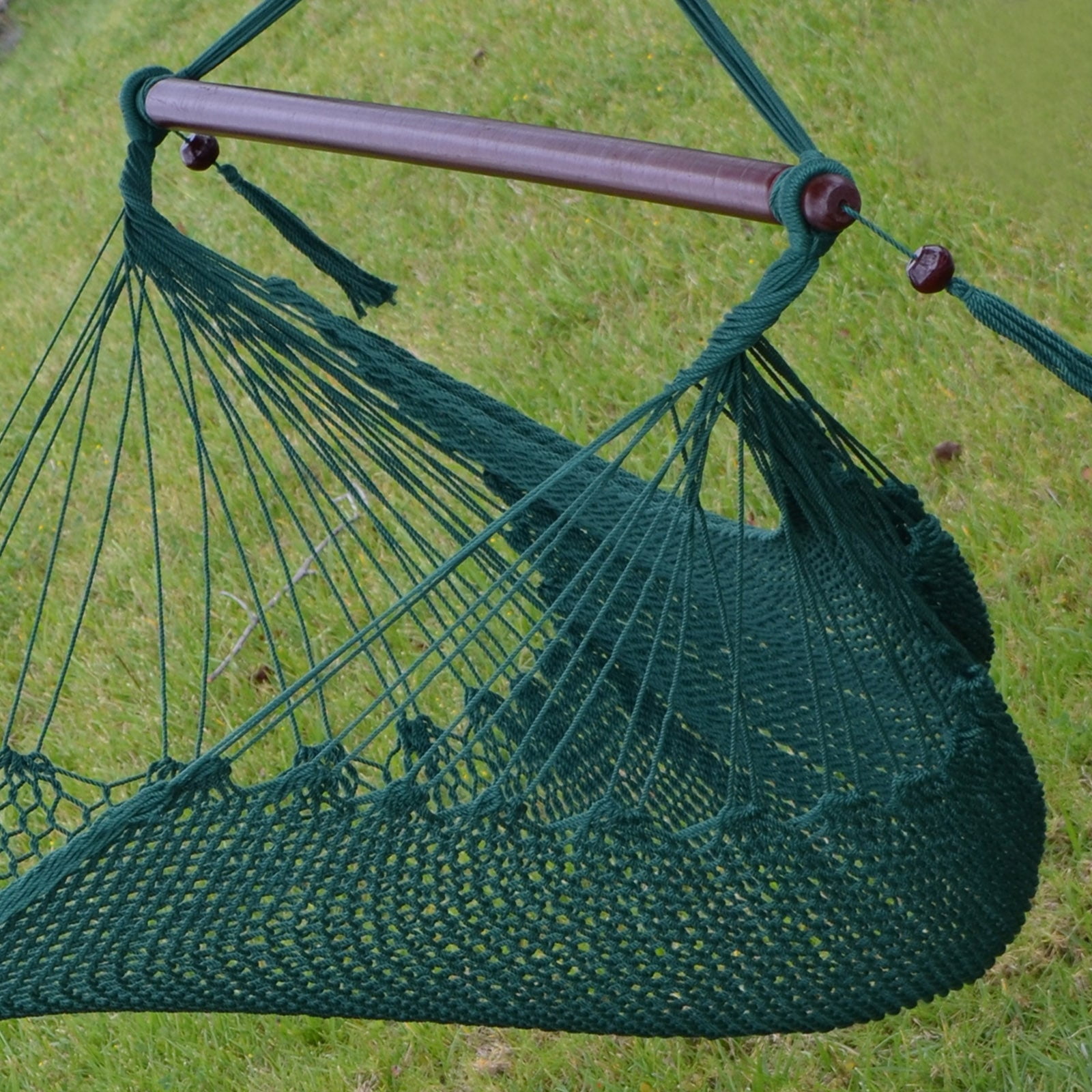 SUNNYOUTDOOR 48'' Hanging Hammock Swing Outdoor Hammock Chair Swing Hanging Caribbean Polyester Hammock Chair (Green)