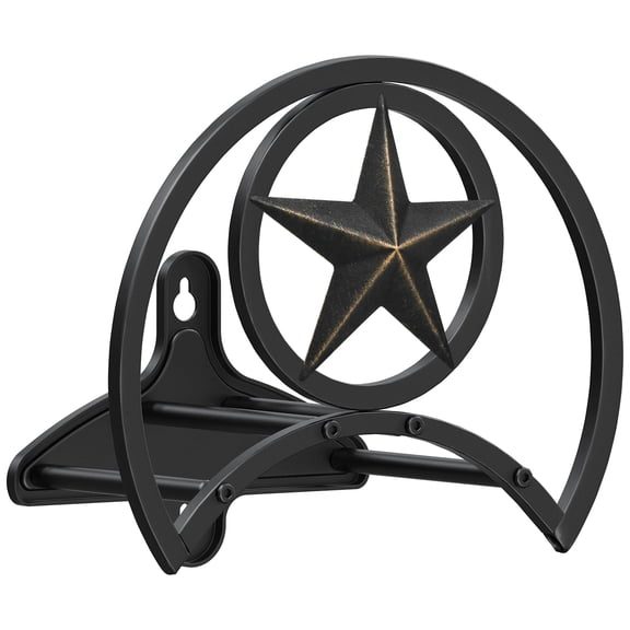 Outlandpro Garden Hose Holder 125Ft Wall-Mounted Hose Reel Decorative Star Durable Hose Hanger