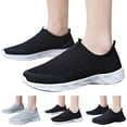 thumbnail image 5 of PEASKJP Sport Running Shoes for Men Mesh Breathable Lightweight Soft Insole Lace Up Hiking Gym Low-Top Sneakers White 42, 5 of 5