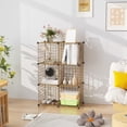 thumbnail image 5 of 8-Cube Wire Storage Organizer | 24.8"L x12.4"W x48.4"H Modular DIY Metal Grid Shelving for Living Room Office Closet, 5 of 7