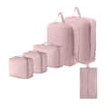 thumbnail image 1 of Luzkey Ensemble de 6 Pcs de Sacs de Rangement de Voyage Sac à Chaussures de Rangement pour Plage Randonnée Voyage Rose, 1 of 8