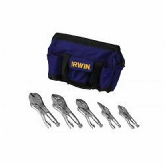 Irwin Industrial Tools Plier Visegrips 5 Piece Set with Irwin Bag