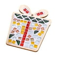 thumbnail image 3 of Mosaic Coaster Kit Handmade with Wooden Base for Kids and Adults Christmas Holiday Party Decoration, 3 of 9