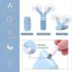 thumbnail image 4 of Portable Handheld Fan, Personal Mini Pocket Fan USB Rechargeable Hand Fans for Woman Girls Outdoor Travel, Dual Head with 2 Speeds Strong Wind (Blue), 4 of 5