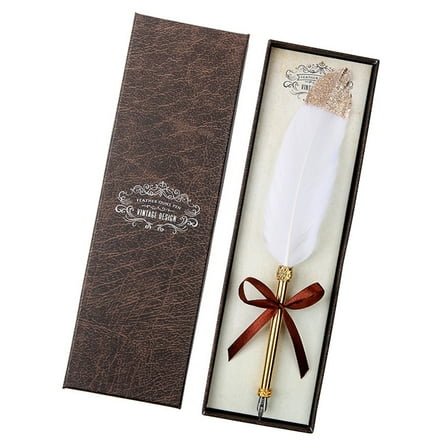 Vintage Quill Dip White Feather Pen Fountain Pens Calligraphy Writing Supplies