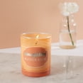 thumbnail image 2 of Pavilion Gift Company Orange Daughters-7 Oz Stripe Glass Candle-Serenity Fresh Cotton Scent, 2 of 7