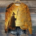 thumbnail image 6 of Craaazy Halloween Shirt Women's Crew Neck Long Sleeved Pullover Fashionable Witch Ghost Printing Blouses Top Gifts For Women, 6 of 6