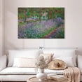 thumbnail image 2 of Elephant Stock The Artist's Garden At Giverny 1900 Wall Art - Horizontal Canvas Wall Art - Lobby Wall Decor - Hobbies And Lifestyle Canvas - Purple And Brown Decor By Claude Monet - 45" x 30", 2 of 8