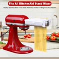 thumbnail image 2 of Pasta Maker Attachment for KitchenAid Stand Mixers -3 in 1 Set Pasta Attachments Includes Pasta Roller, Spaghetti Fettuccine Cutter, Pasta Machine Attachment Accessories for KitchenAid, 2 of 5