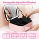 thumbnail image 3 of Bolsa de maquillaje de viaje con iluminación LED con espejo 3 ajustes de color, caja de maquillaje cosmética, organizador de cambiador para mujeres, herramientas de belleza, accesorios recargables, 3 of 6