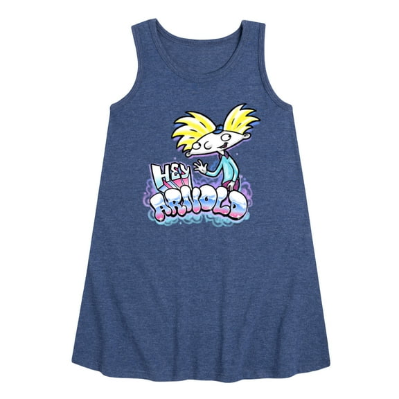 Hey Arnold! - Graffiti Arnold - Toddler and Youth Girls A-line Dress